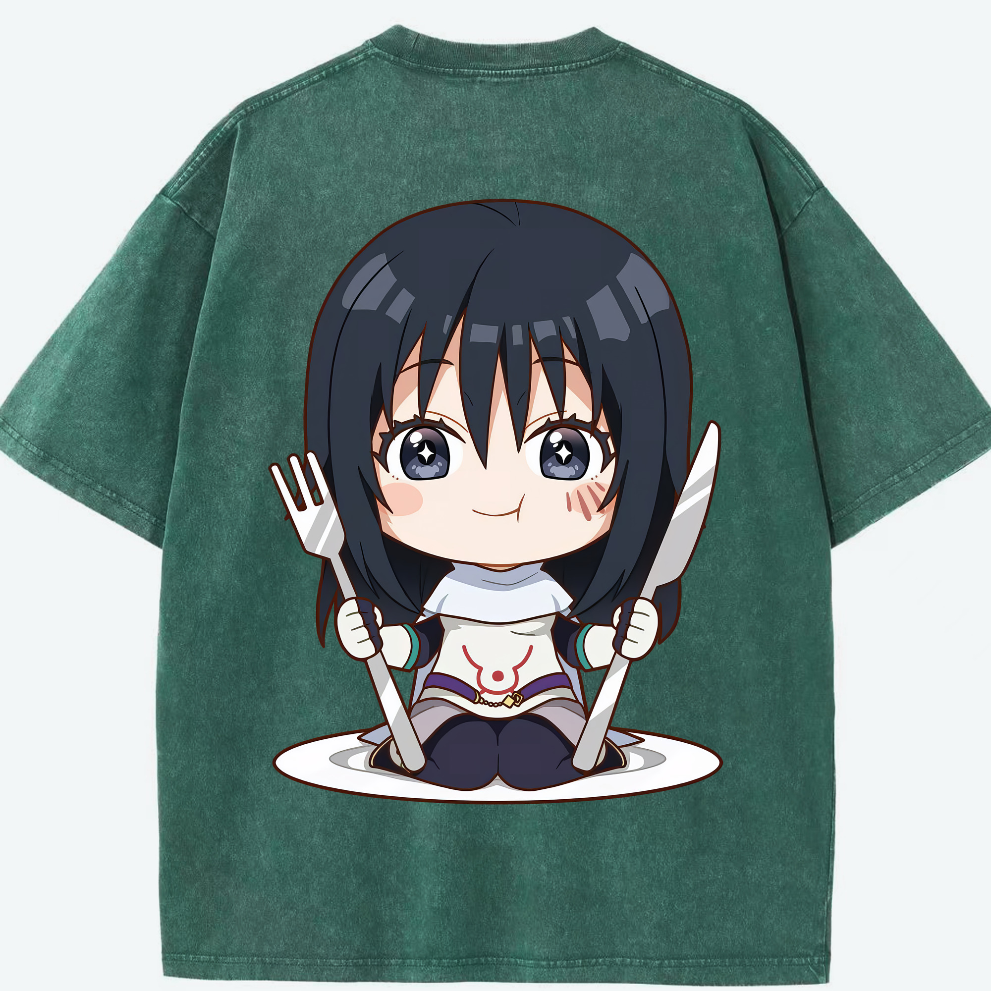 （画像用） 転スラ Regarding Reincarnated to Slime 綿100% ヴィンテージ風 半袖Tシャツ（背面プリント）